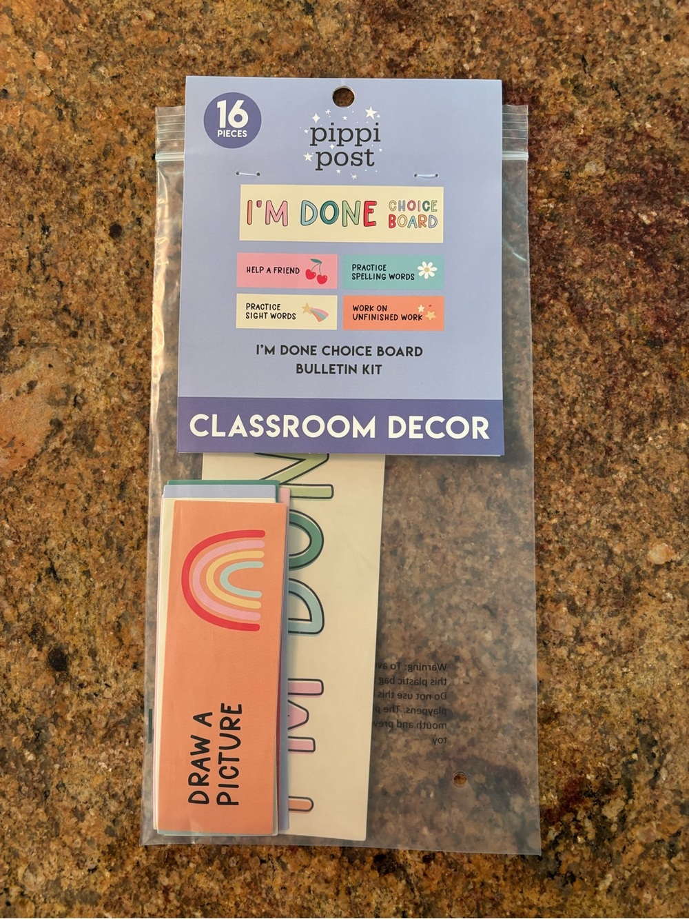 Pippi Post I’m Done Choice Board Classroom Decor Bulletin Board Kit - 16 Pieces